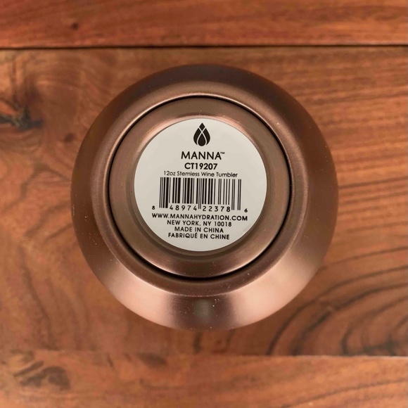 Manna Stainless Steel Wine Tumbler - Rose Gold - 12 oz -NWT - Picture 5 of 7